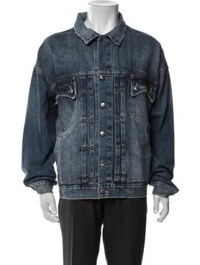 Pre-owned Rhude Denim Jacket In Blue