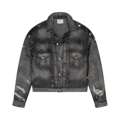 Pre-owned Rhude Denim Jacket 'grey' | Men's Size S In Gray