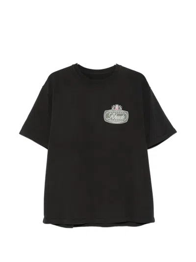 Rhude Desert Crest Round-neck T-shirt In Black
