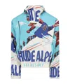 Rhude Hooded Technical Jacket In Light Blue In Blue