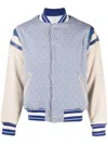Rhude Jacquared Lightning Bomber Jacket In Blau