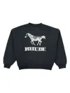 Rhude Black Crewneck Pullover In Black