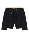 Rhude Drawstring Cargo Shorts In Black