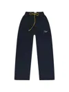 Rhude Black Drawstring Sweatpants In Blue