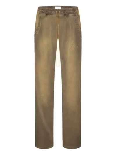 Rhude Drawstring Track Pants In Brown