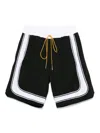 Rhude Drawstring Track Shorts In Black