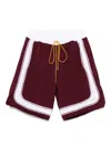 Rhude Drawstring Track Shorts In Brown