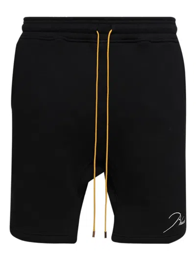 Rhude Drawstring Track Shorts In Animal Print