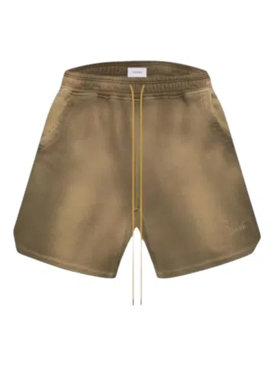 Rhude Drawstring-waist Shorts In Gold