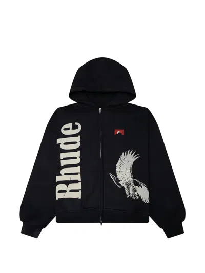 Rhude Eagle Pass Logo-print Hoodie In Multi