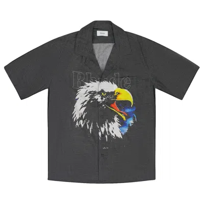 Pre-owned Rhude Eagle Savage Button Down Shirt 'grey' | Men's Size Xs In Gray