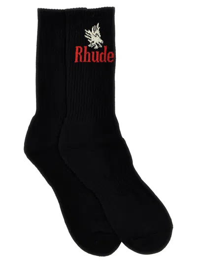 Rhude Eagles Socks In Black