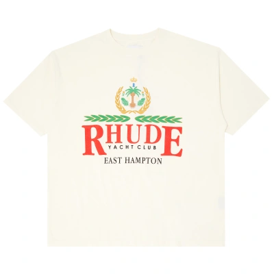 Pre-owned Rhude East Hampton Crest Tee 'vintage White'