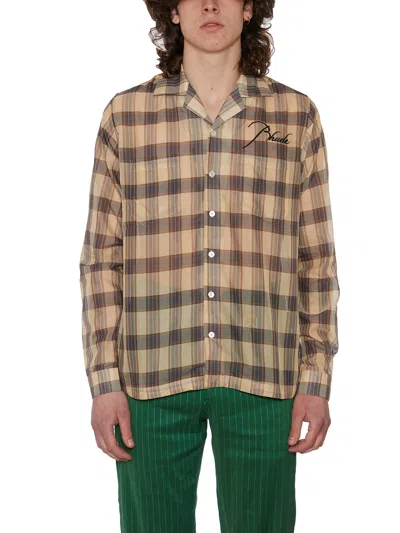 Rhude Elegant Brown Shirt For Men In Ss23 Collection