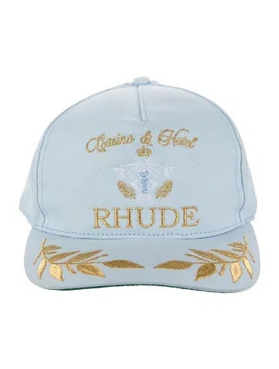 Pre-owned Rhude Embroidered Baseball Cap In Blue