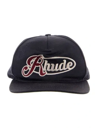 Pre-owned Rhude Embroidered Baseball Hat In Blue