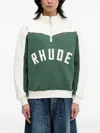 Rhude Embroidered Colour-block Half-zip Sweatshirt In Multi