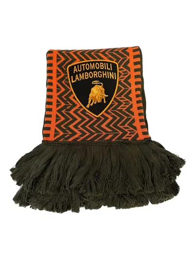 Rhude Embroidered-lamborghini Logo Scarf In Black