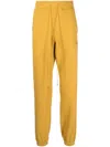 Rhude Embroidered-logo Drawstring Track Pants In Yellow