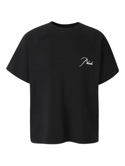 Rhude Relaxed Crew Neck Short Sleeve T-shirt In Black