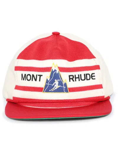 Rhude Embroidered-motif Cap In White