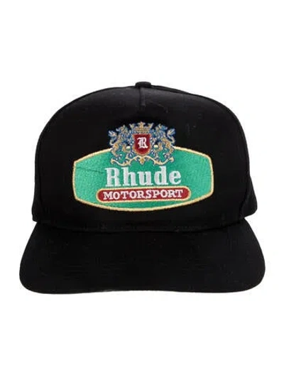 Pre-owned Rhude Embroidered Snapback In Black