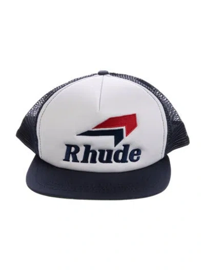 Pre-owned Rhude Embroidered Trucker Hat In Blue