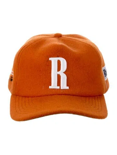 Pre-owned Rhude Embroidered Wool Baseball Cap In Orange