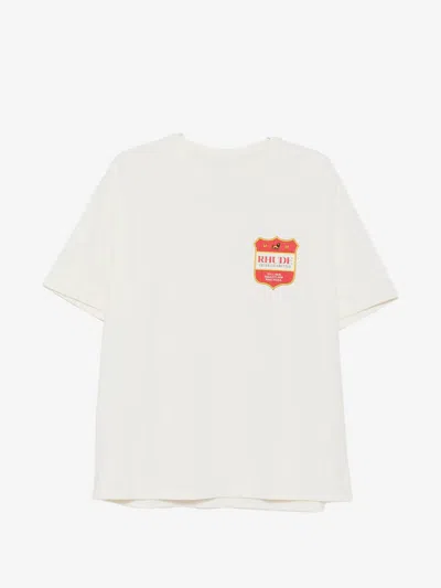 Rhude Filitaro Crest Tee For Men In White