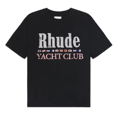 Pre-owned Rhude Flag Short Sleeve Tee Shirt Vintage Black