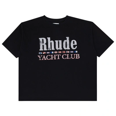 Pre-owned Rhude Flag Tee 'vintage Black'