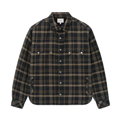Pre-owned Rhude Flannel Sherpa Overshirt 'brown/black' | Men's Size L