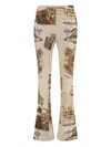 Rhude Flared Trousers In Neutrals