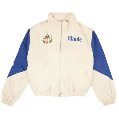 Pre-owned Rhude Flight Varsity Jacket 'cream/blue' | Multi-color | Men's Size Xl