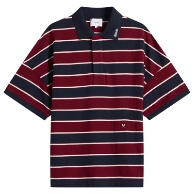 Rhude Fontaine Striped Short-sleeve Polo Shirt For Men In Multi