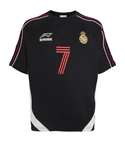 Rhude Football Crest T-shirt In Black