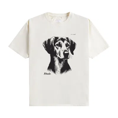 Pre-owned Rhude Fox Hound Tee 'vintage White'