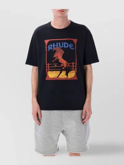RHUDE FRAME GRAPHIC PRINT T-SHIRT