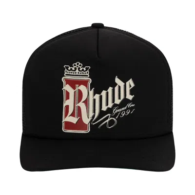 Pre-owned Rhude Fumar 91 Trucker Hat 'black/white/red' | Men's Size Onesize