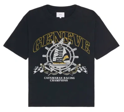 Pre-owned Rhude Geneve Catamaran Short Sleeve Tee Shirt Vintage Black