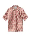 Rhude Geometric-pattern Silk Shirt In Nude