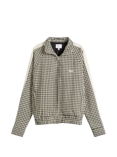 Rhude Gingham Hamptons Track Jacket In Neutral