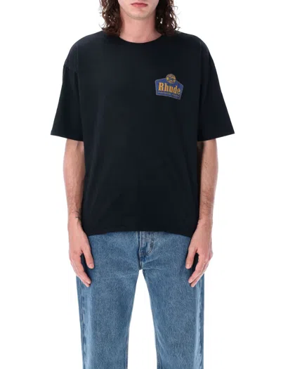 【関税込み】Rhude SSENSE限定 ブラック Grand Cru Tシャツ SSENSE Exclusive Black 'Grand Cru' T-Shirt by Rhude on Sale