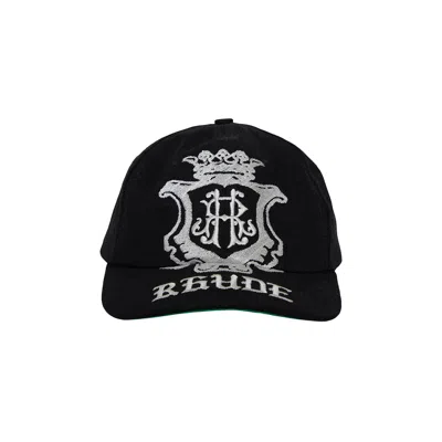 Pre-owned Rhude Grand Cru Crest Curved Brim Hat 'black' | Men's Size Onesize
