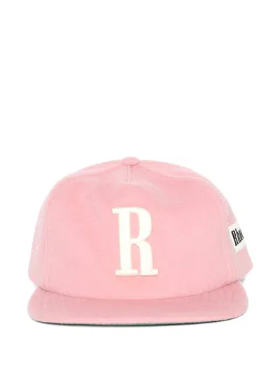Rhude Grand Prix R-crown Flamingo-embroidered Hat In Pink