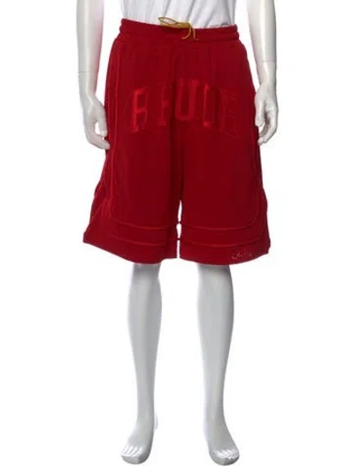 Pre-owned Rhude Graphic Print Athletic Shorts In Red