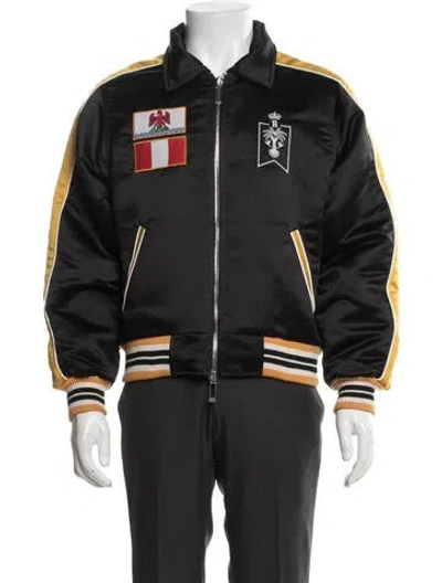 Pre-owned Rhude Graphic Print Bomber Jacket In Black