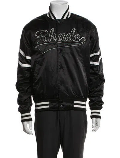 Pre-owned Rhude Graphic Print Bomber Jacket In Black
