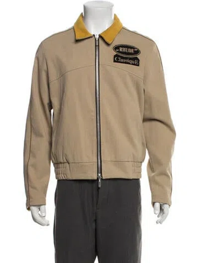 Pre-owned Rhude Graphic Print Bomber Jacket In Neutrals