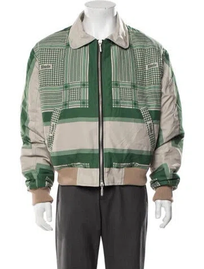 Pre-owned Rhude Graphic Print Bomber Jacket W/ Tags In Neutrals